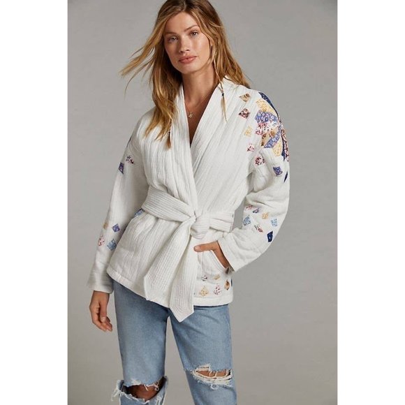 Anthropologie quilt patchwork wrap - Picture 3 of 12